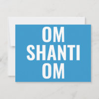 Om Shanti Om Blue White Sanskrit Mantra