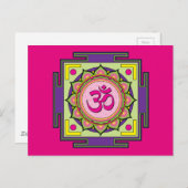 Om Shanti Om Mandala Postkarte (Vorne/Hinten)