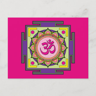 Om Shanti Om Mandala Postkarte
