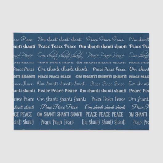 Om Shanti, Peace Seidenpapier (Vorderseite)