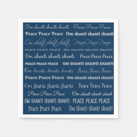 Om Shanti, Peace Serviette (Vorderseite)