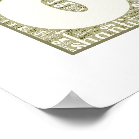 Om Shanti Poster (Ecke)