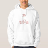 Om shanti rotes grundlegendes mit Kapuze Hoodie (Vorderseite)