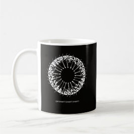 Om Shanti Shanti Shanti Minimalistische Meditation Kaffeetasse