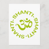 Om Shanti Shanti Shanti Shanti Geschenk Postkarte (Vorderseite)