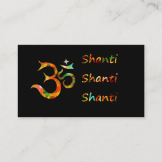 OM Shanti Shanti Shanti Visitenkarte