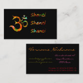 OM Shanti Shanti Shanti Visitenkarte (Vorne/Hinten)