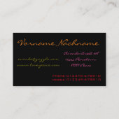 OM Shanti Shanti Shanti Visitenkarte (Rückseite)