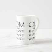 OM-Shanti/Yoga Porzellantasse (Vorderseite Rechts)