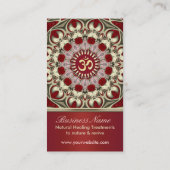 Om Shanti Yoga Studio Business Card Visitenkarte (Rückseite)