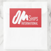 OM Ships-Logo Rechteckiger Aufkleber (Tasche)