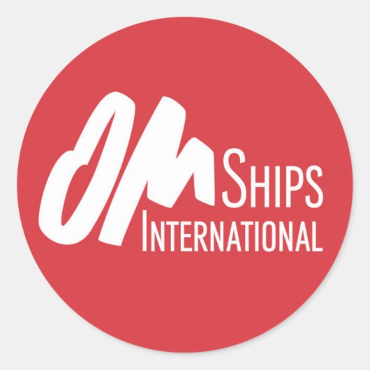 OM Ships-Logo Runder Aufkleber (Vorderseite)