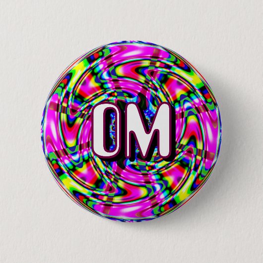 OM (Sie können das Wort ändern) Button (Vorderseite)