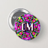 OM (Sie können das Wort ändern) Button (Vorne & Hinten)