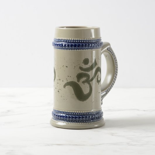 Om Spritzer Stein Bierglas (VorderseiteRechts)