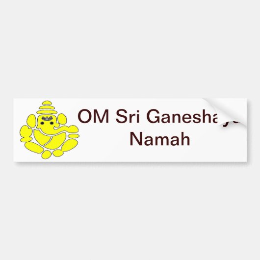 OM Sri Ganeshaya Namah Autoaufkleber für Erfolg (Vorne)