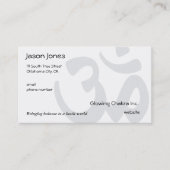 OM-Symbol auf Front, 7 Chakras in einer des Visitenkarte (Vorderseite)