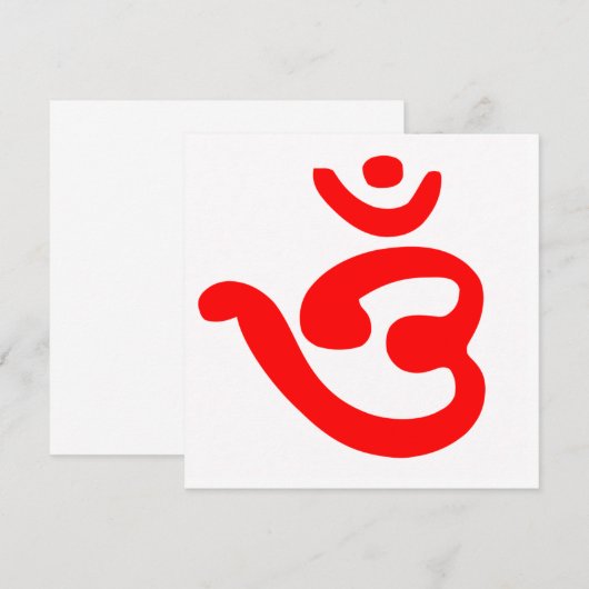 OM-Symbol (bengalisch) Einladung (Vorne/Hinten)