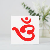 OM-Symbol (bengalisch) Einladung (Stehend Vorderseite)