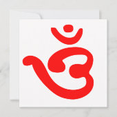 OM-Symbol (bengalisch) Einladung (Vorderseite)