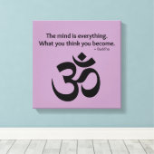 Om Symbol - Buddha Zitat Leinwanddruck (Insitu (Holzboden))