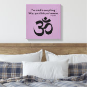 Om Symbol - Buddha Zitat Leinwanddruck (Insitu (Schlafzimmer))