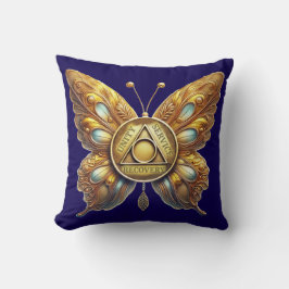 OM-Symbol Butterfly und Gebet Kissen