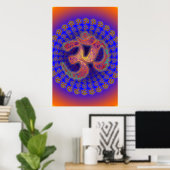 Om Symbol Colorfield Portal Mandala Poster (Heimbüro)