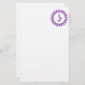 Om Symbol / Crown Chakra Briefpapier (Vorne/Hinten)
