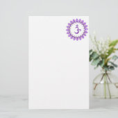 Om Symbol / Crown Chakra Briefpapier (Stehend Vorderseite)