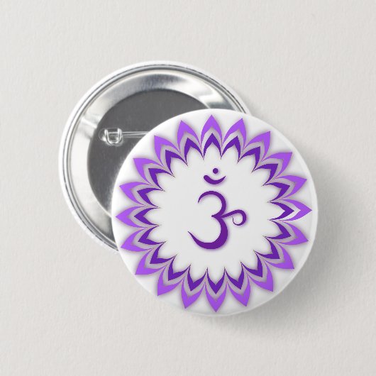 Om Symbol / Crown Chakra Button (Vorne & Hinten)