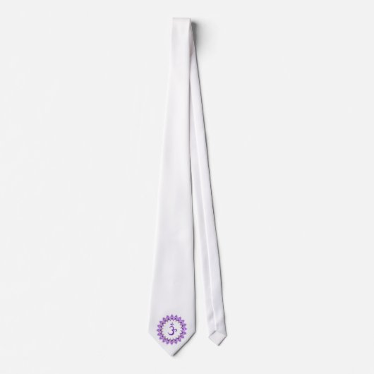 Om Symbol / Crown Chakra Krawatte (Vorderseite)