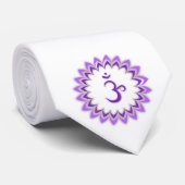 Om Symbol / Crown Chakra Krawatte (Gerollt)