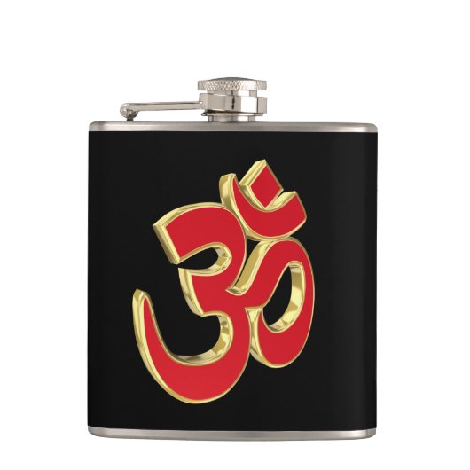 Om-Symbol Flachmann (Vorderseite)