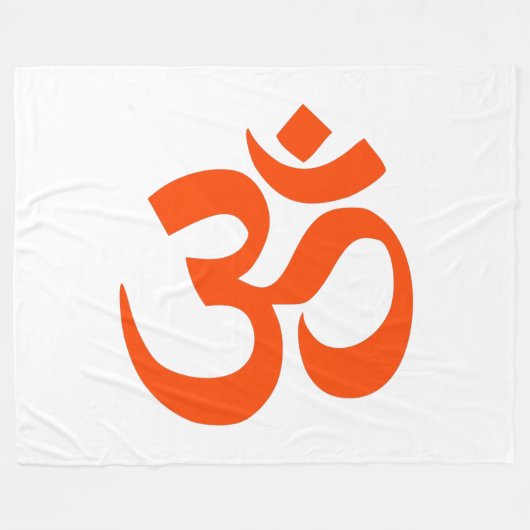 Om-Symbol Fleecedecke (Vorderseite (Horizontal))