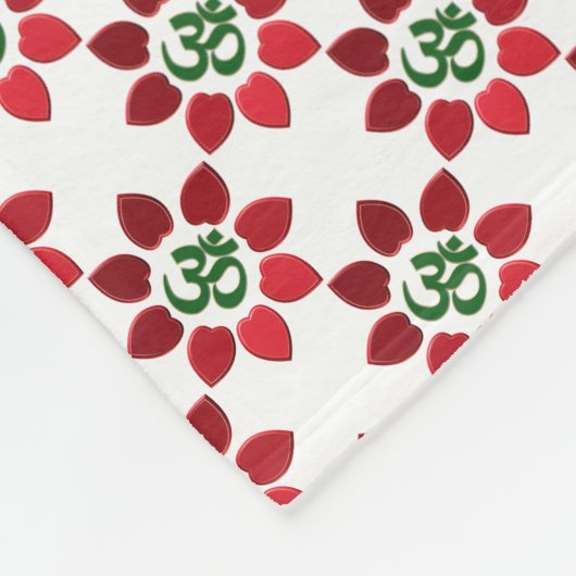 Om-Symbol Fleecedecke (Ecke)