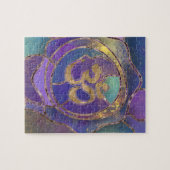 OM-Symbol Goldene und Farbenbeschaffenheit Puzzle (Horizontal)