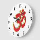 Om-Symbol Große Wanduhr (Winkel)