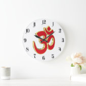 Om-Symbol Große Wanduhr (Zuhause)