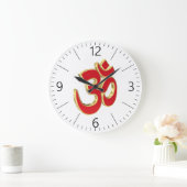Om-Symbol Große Wanduhr (Zuhause)
