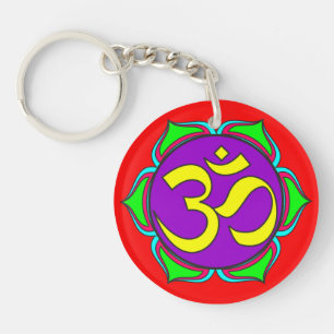 om Symbol heilige Buddhismus Religion Zen Yoga Blu Schlüsselanhänger