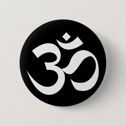 om Symbol heiligen Buddhismus Religion Zen Yoga Button (Vorderseite)