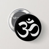 om Symbol heiligen Buddhismus Religion Zen Yoga Button (Vorne & Hinten)