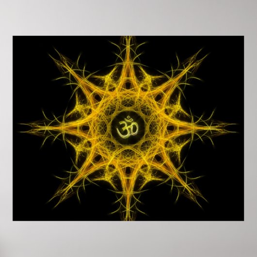 Om-Symbol in Sacred Geometry - Om Poster (Vorne)