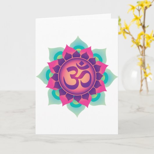 Om Symbol Karte (Gelbe Blume)