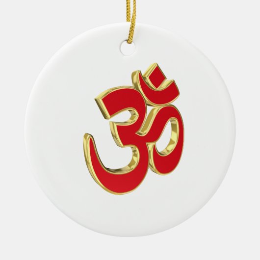 Om-Symbol Keramik Ornament (Vorne)