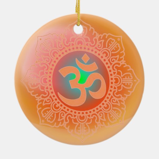 OM Symbol Keramik Ornament (Hinten)