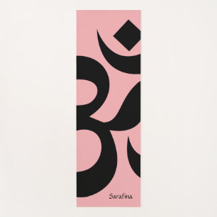 Om Symbol Korallenrosa Reversibel Yogamatte