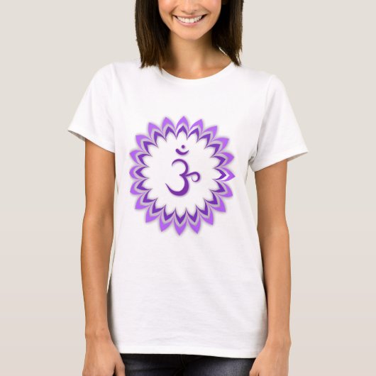 OM-Symbol/Krone Chakra T-Shirt (Vorderseite)