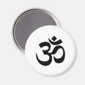 Om Symbol Kühlschrankmagnet (Vorderseite/Rückseite)